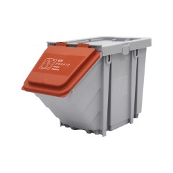 施達 多色分類收納箱 啡色蓋 (塑膠) 25L 